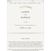 "Elegant Announcement" - Wedding Website in Vanilla by Kelly Schmidt - Mobile Layout