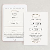 "Elegant Announcement" - Wedding Website in Vanilla by Kelly Schmidt - Match Your Stationery