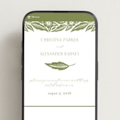 "Printed Floral" - Wedding Website in Pistachio by Katharine Watson - Mobile Layout