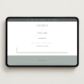 "Asymmetry" - Wedding Website in Pewter by Nicole Walsh - Desktop Design