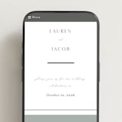 "Asymmetry" - Wedding Website in Pewter by Nicole Walsh - Mobile Layout