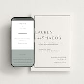 "Asymmetry" - Wedding Website in Pewter by Nicole Walsh - Match Your Stationery