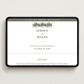 "Sequoia" - Wedding Website in Moss by Robert and Stella - Desktop Design