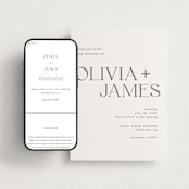"Bold Names" - Wedding Website in Soft Balck by Vera Lim - Match Your Stationery