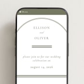 "Classic Arch" - Wedding Website in Moss by Corinne Malesic - Mobile Layout