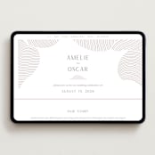 "waves" - Wedding Website in Dove Grey by Elly - Desktop Design