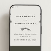 "leafy wreath" - Wedding Website in Cotton by Kate Ahn - Mobile Layout