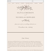"Leafy Branch" - Wedding Website in Latte by Katherine Moynagh - Mobile Layout