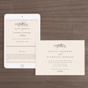 "Leafy Branch" - Wedding Website in Latte by Katherine Moynagh - Match Your Stationery