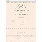 "Sketch" - Wedding Website in Blush Dust by Sara Hicks Malone - Mobile Layout
