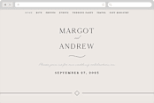 "Classic Monogram" - Wedding Website in Cream by Carolyn MacLaren - Desktop Design
