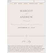 "Classic Monogram" - Wedding Website in Cream by Carolyn MacLaren - Guest Management