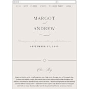 "Classic Monogram" - Wedding Website in Cream by Carolyn MacLaren - Mobile Layout