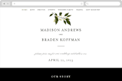 "Conservatory" - Wedding Website in Honeysuckle by Jennifer Postorino - Desktop Design