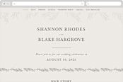 "Herb Garden" - Wedding Website in Taupe by Sarah Brown - Desktop Design