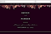 "Fall Floral" - Wedding Website in Mauve by Alethea and Ruth - Desktop Design