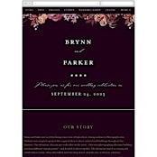 "Fall Floral" - Wedding Website in Mauve by Alethea and Ruth - Mobile Layout