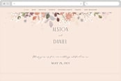 "Golden Hour" - Wedding Website in Peony by Jennifer Wick - Desktop Design