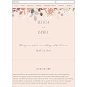 "Golden Hour" - Wedding Website in Peony by Jennifer Wick - Mobile Layout