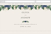 "Ophelia's Garden" - Wedding Website in Bluebell by Oma N. Ramkhelawan - Desktop Design