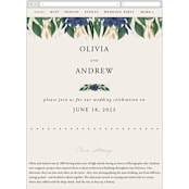 "Ophelia's Garden" - Wedding Website in Bluebell by Oma N. Ramkhelawan - Mobile Layout