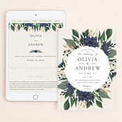 "Ophelia's Garden" - Wedding Website in Bluebell by Oma N. Ramkhelawan - Match Your Stationery
