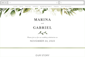"Enchanted Greenery" - Wedding Website in Frost by Susan Moyal - Desktop Design