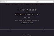 "Monogram a la Mode" - Wedding Website in Midnight by Hooray Creative - Desktop Design
