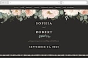 "Lovely Vine" - Wedding Website in Blush by Susan Moyal - Desktop Design