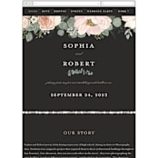 "Lovely Vine" - Wedding Website in Blush by Susan Moyal - Mobile Layout