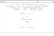 "Dear Greenery" - Wedding Website in Eucalyptos by Hooray Creative - Desktop Design