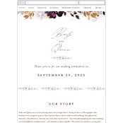 "Lush Bouquet" - Wedding Website in Autumn by Phrosné Barwood - Mobile Layout