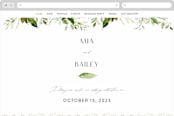 "Lush Greenery" - Wedding Website in Fresh Green by Phrosné Barwood - Desktop Design