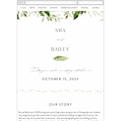 "Lush Greenery" - Wedding Website in Fresh Green by Phrosné Barwood - Guest Management