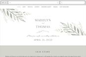 "Sweeping" - Wedding Website in Linen by Carolyn Nicks - Desktop Design