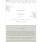 "Sweeping" - Wedding Website in Linen by Carolyn Nicks - Mobile Layout