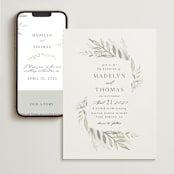 "Sweeping" - Wedding Website in Linen by Carolyn Nicks - Match Your Stationery