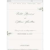 "Green Wreath" - Wedding Website in Champagne by Lori Wemple - Mobile Layout