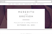 "Petalis" - Wedding Website in Velvet by Christie Garcia - Desktop Design