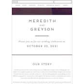 "Petalis" - Wedding Website in Velvet by Christie Garcia - Mobile Layout