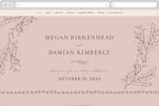 "Delicate monogram" - Wedding Website in Blush by Lucrecia Caporale - Desktop Design