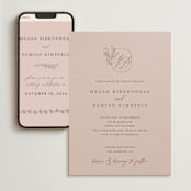 "Delicate monogram" - Wedding Website in Blush by Lucrecia Caporale - Match Your Stationery