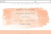 "Swept" - Wedding Website in Blush by Snow and Ivy - Desktop Design