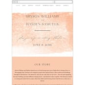 "Swept" - Wedding Website in Blush by Snow and Ivy - Mobile Layout