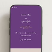 "Whole New World from Disney's Aladdin" - Wedding Website in Aubergine by Creo Study - Mobile Layout