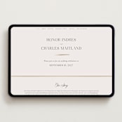 "HONOR" - Wedding Website in Ivory by Melanie Kosuge - Desktop Design