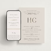 "HONOR" - Wedding Website in Ivory by Melanie Kosuge - Match Your Stationery
