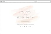 "Sophisticated Scipt" - Wedding Website in Blush by Hooray Creative - Desktop Design