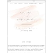 "Sophisticated Scipt" - Wedding Website in Blush by Hooray Creative - Guest Management