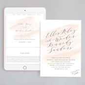 "Sophisticated Scipt" - Wedding Website in Blush by Hooray Creative - Match Your Stationery
